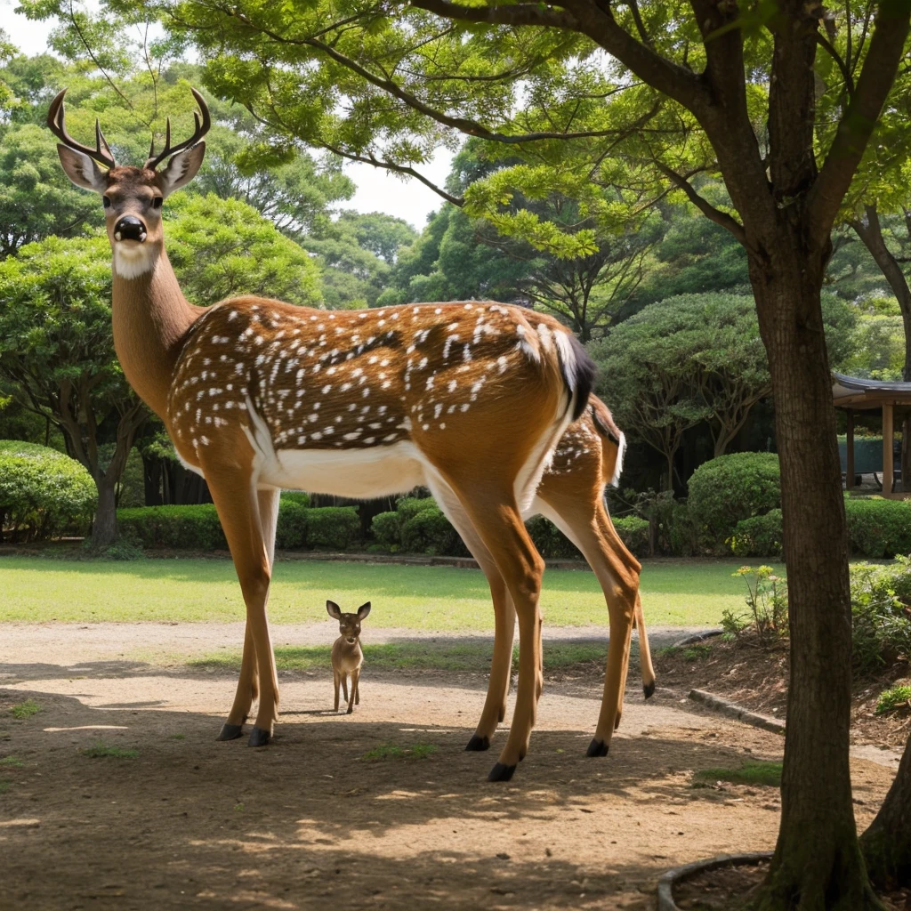 Nara Park、Deer parent and 、I don't need people