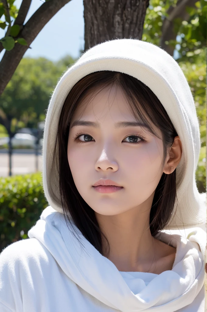 White-faced woman