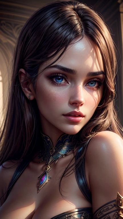 a beautiful woman with extremely detailed,symmetrical facial features,stunning eyes,full luscious lips,perfect skin and complexion,highly detailed,photorealistic,8k,masterpiece,realistic,cinematic lighting,dramatic shadows,beautiful vibrant colors,gorgeous,elegant,sensual,erotic