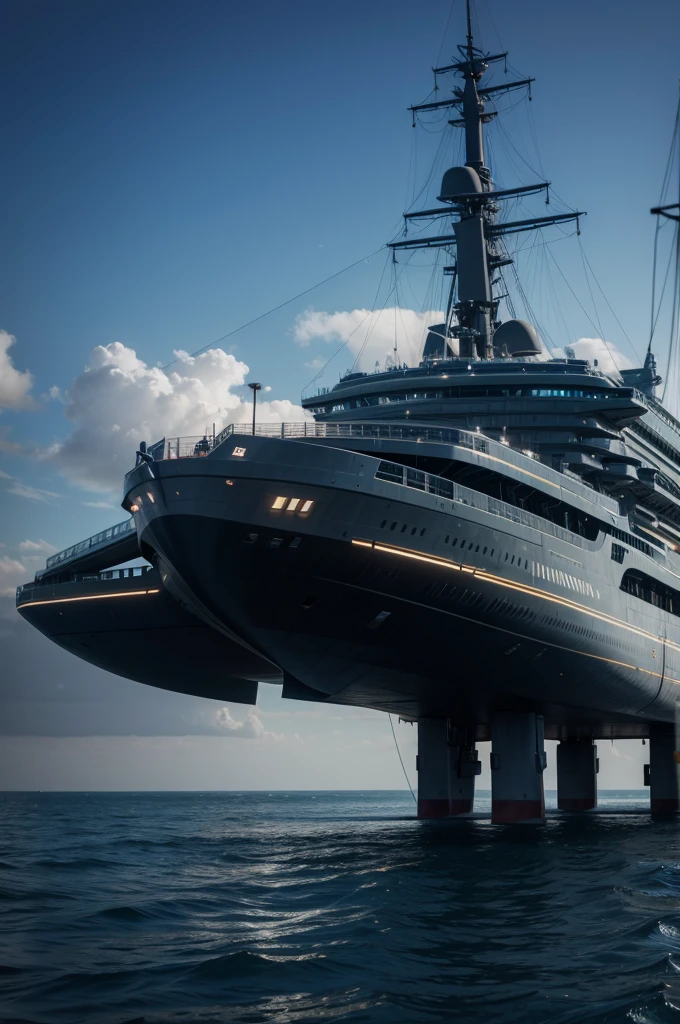 futuristic ship, 4k