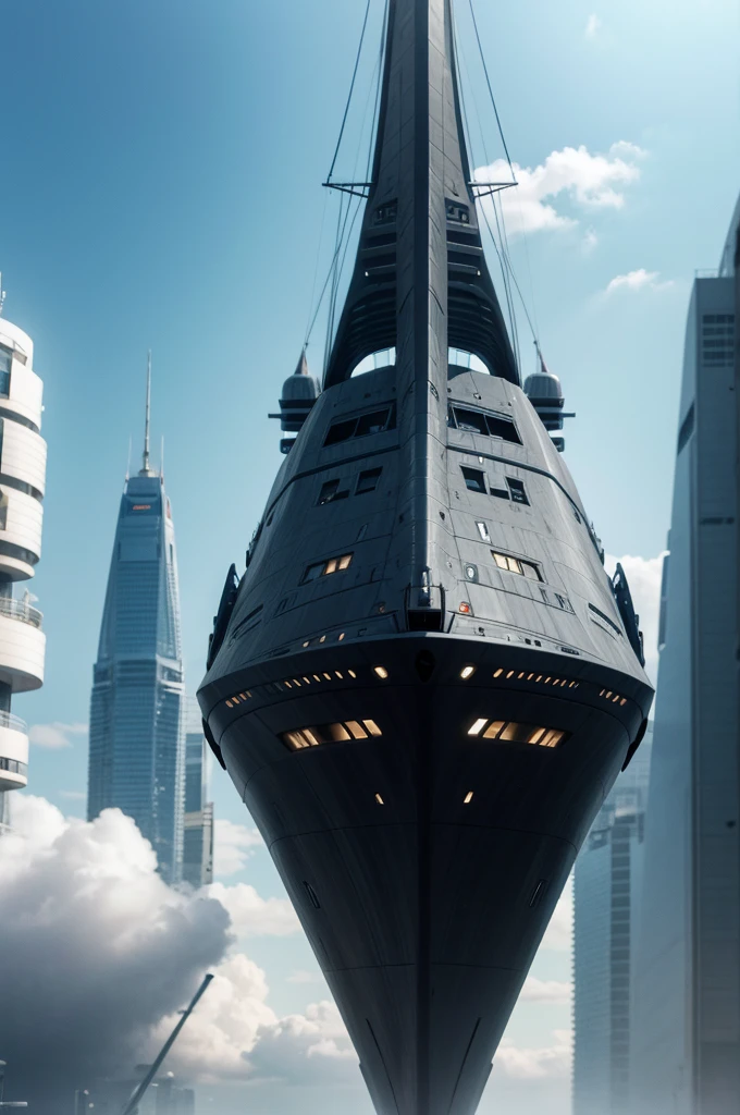 futuristic ship, 4k