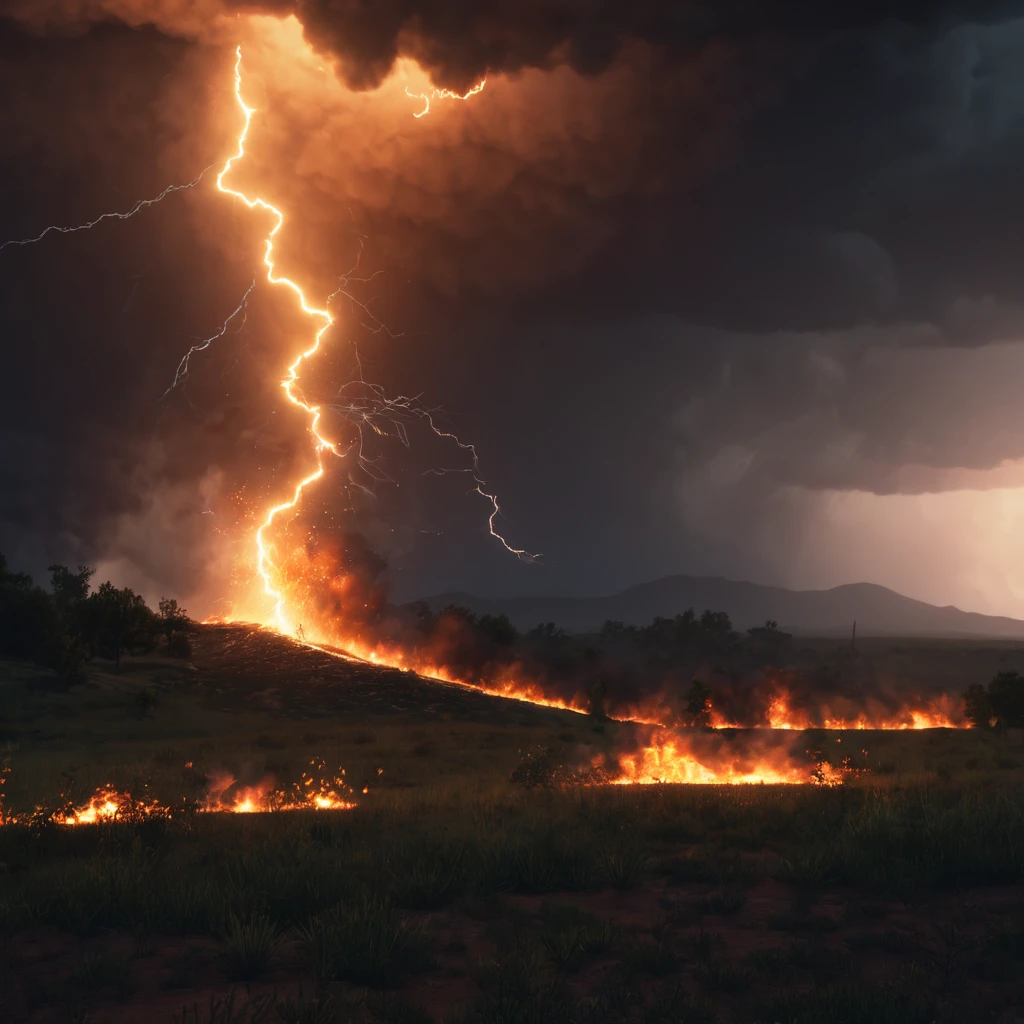 fire cinematic lightning