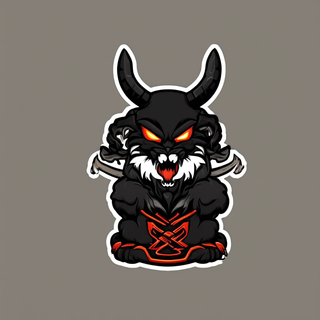 Create a cute sticker image of the Shadow Fiend, a playful yet slightly spooky demon. He has a small, rounded, and slightly chubby form with soft, shadowy outlines. His eyes are large, round, and glowing with a gentle red light, giving him an adorable, mischievous expression. His face has a cute, simplified skull-like appearance with tiny, pointed teeth. His body is wrapped in dark, tattered robes that flow softly. His clawed hands are small and slightly elongated, with a minimal amount of black substance. The background is minimal and transparent, focusing on his cute and eerie presence. Ensure the edges are clean and well-defined to make the sticker appealing, sticker, t-shirt design, pastel tetradic colors, 3D vector-art, cute and quirky, fantasy art, vector-art, vintage style, Adobe Illustrator, hand-drawn, digital painting, low-poly, soft lighting, retro aesthetic, focused on the object, 4K resolution, photorealistic rendering, using Cinema 4D, isometric style