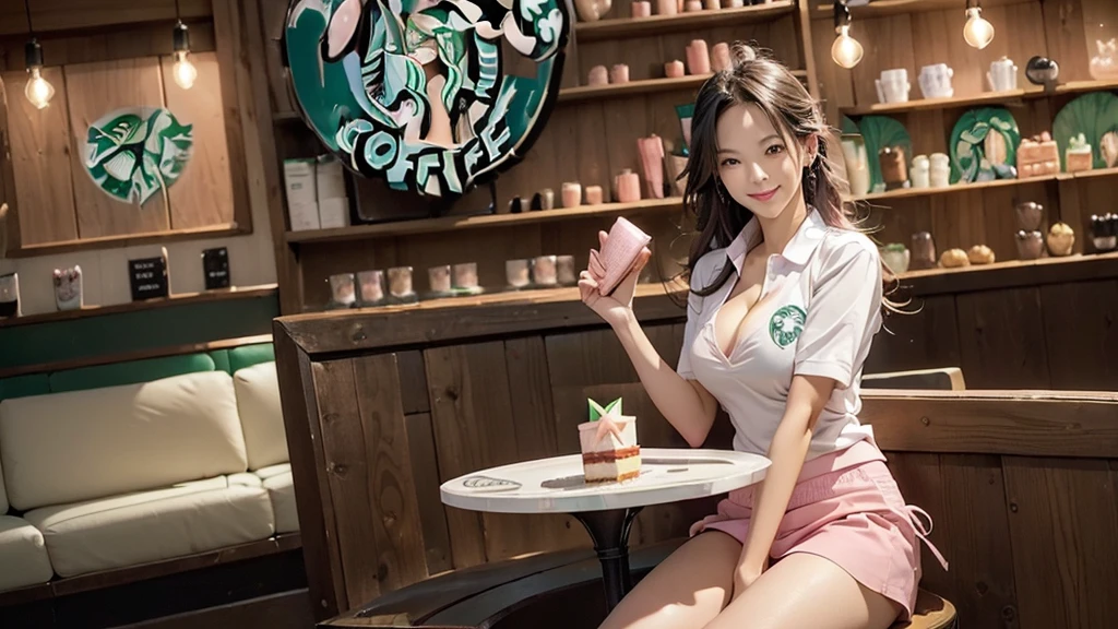 ((((((((((I see pink panties)))))))))) (((((((((Emphasize cleavage))))))))) ((((((((A female junior high school student in a short-sleeved white tennis polo shirt)))))))) ((((((((A junior high school girl in a white tennis miniskirt)))))))) (((((((お洒落でcuteInside the Starbucks store))))))) 8K、RAW Photos、Highest quality、Super detailed、Super Resolution、Ultra HD、8K壁紙、Amazing details ((((((tennis racket)))))) (((((((Inside the Starbucks store)))))))、 ((((((Sit down and eat cake、Drink Starbucks coffee、smile))))))、((Heart Necklace)) Modern and sleek design:Interior design using natural materials、Many of the designs are warm and made using wood and metal.。 Large windows:自然光をたっぷり取り入れるためのLarge windowsがあり、Providing a bright and open space。 Green Interior:Potted plants are effectively placed、It creates a relaxing atmosphere。 artwork:Works by local artists、Starbucks-related art on display。 Cozy seating:Cushioned chairs and sofas、Bar sheet etc.、A variety of seating options available。 Open kitchen area:Being able to see how drinks and food are made、We provide peace of mind and transparency。 Unique lighting:Antique lamps and chandeliers、Modern lighting fixtures are used。 Comfortable background music:Relaxing music is playing、A comfortable space is provided。 Wide々Table space:一人でもグループでも使いやすいWide々There is a table with。 Community Table:There is a large table where you can socialize with other customers.。 Seasonal decorations:The decorations are themed according to the season.。 Design with a local feel:The design incorporates the local culture and characteristics.。 Fragrance production:コーヒーの香りが店内にWideがり、A space that satisfies the five senses has been created.。 Conversation with a barista:フレンドリーなConversation with a baristaが楽しめるカウンターエリアがあります。 8K、RAW Photos、Highest quality、masterpiece:1.2、Super detailed、Super Resolution、Ultra HD、8K壁紙、Amazing details、Photorealistic:1.4、Having fun by the water、Full Body Shot、Full body photo、High-resolution RAW color photos、Professional photos、A scene full of emotion、Very detailed and beautiful、Ultra HD、8K壁紙、Amazing details、Huge file sizes、Highly detailed beautiful girls、Highly detailed face Highly detailed eyes、Extremely realistic skin、 Highly detailed fingers, Highly detailed nose, Highly detailed mouth, Perfect Anatomy, Highly detailed background, Highly detailed clothing, , cute女の子, Famous Japanese Idols, cute, Realistic body, Slender, White skin, Glowing Skin, Slim body, Realistic Face, Delicate eyes, double eyelid,