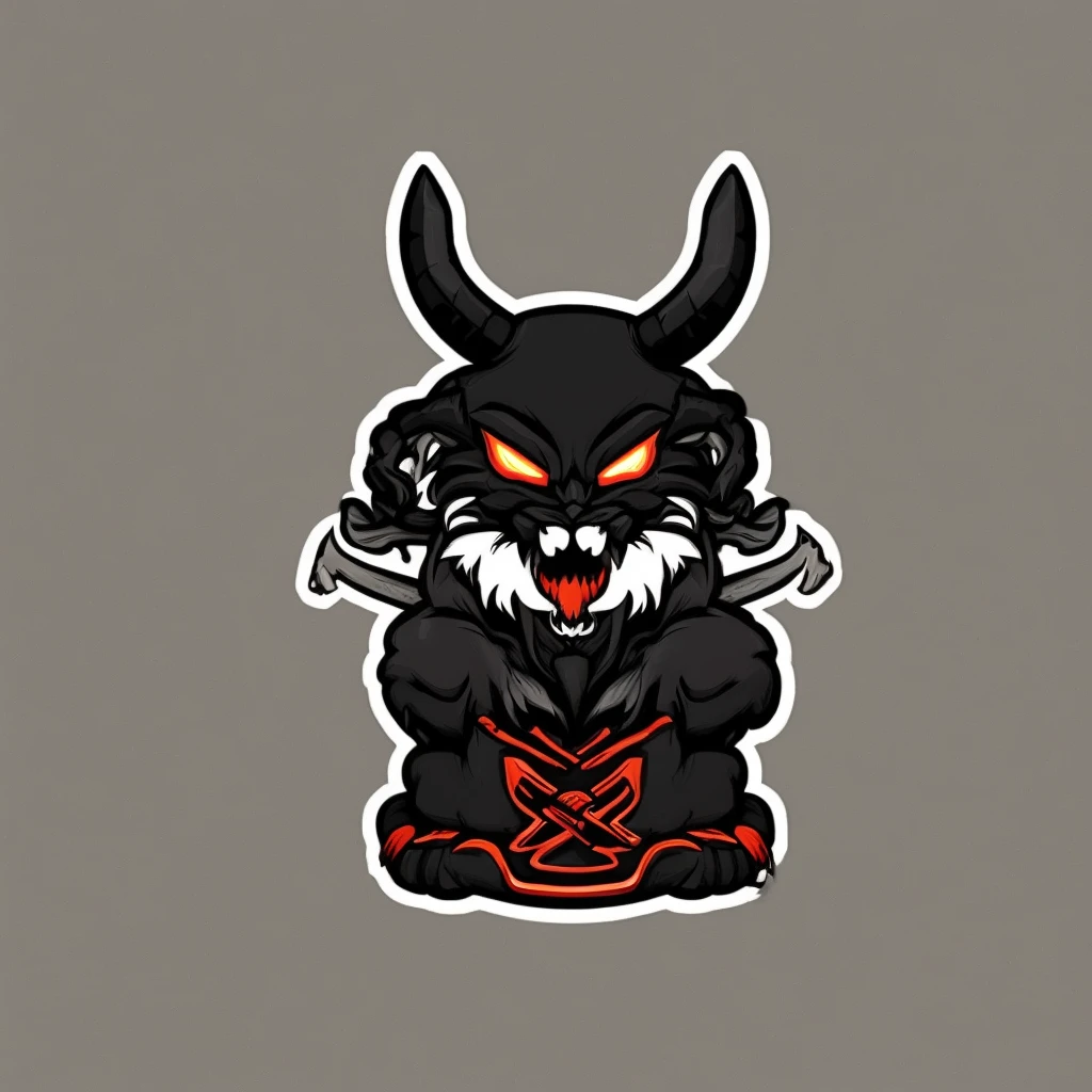 Create a cute sticker image of the Shadow Fiend, a playful yet slightly spooky demon. He has a small, rounded, and slightly chubby form with soft, shadowy outlines. His eyes are large, round, and glowing with a gentle red light, giving him an adorable, mischievous expression. His face has a cute, simplified skull-like appearance with tiny, pointed teeth. His body is wrapped in dark, tattered robes that flow softly. His clawed hands are small and slightly elongated, with a minimal amount of black substance. The background is minimal and transparent, focusing on his cute and eerie presence. Ensure the edges are clean and well-defined to make the sticker appealing, sticker, t-shirt design, pastel tetradic colors, 3D vector-art, cute and quirky, fantasy art, vector-art, vintage style, Adobe Illustrator, hand-drawn, digital painting, low-poly, soft lighting, retro aesthetic, focused on the object, 4K resolution, photorealistic rendering, using Cinema 4D, isometric style
