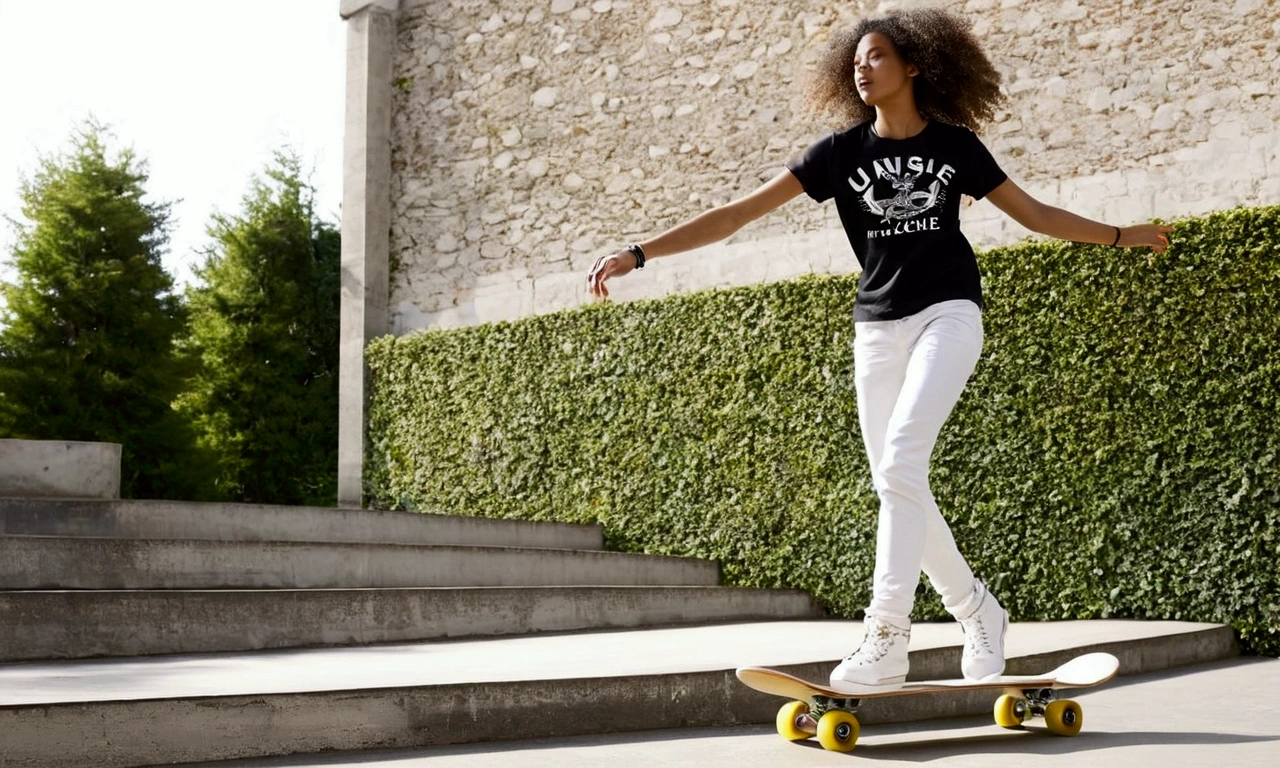 une skateuse style chic