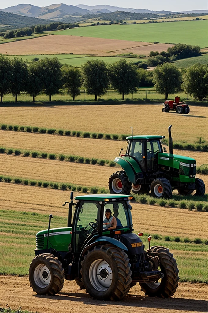 Logo of the mixture between the Virgin of Carmen and an agricultural tractor 