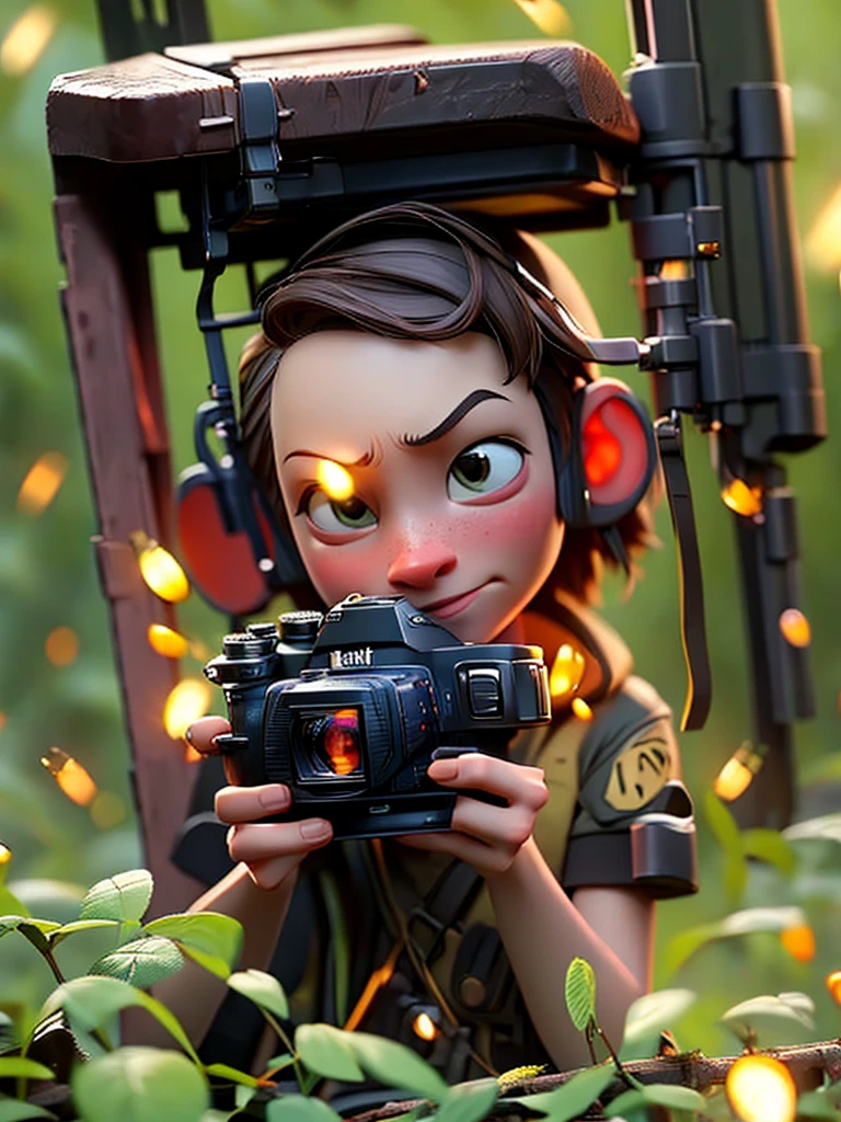 photographer taking photos of fireflies