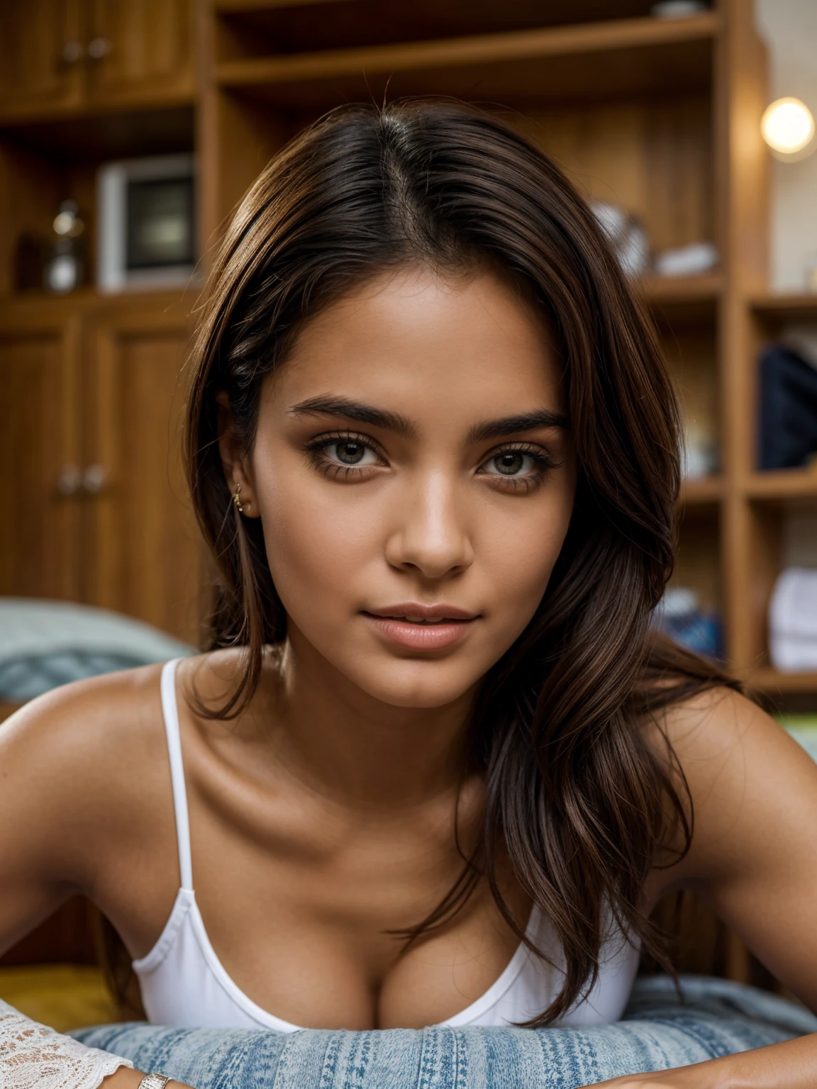 une colombienne sexy en tenu d'étudiante des state , haute qualité, ultraréaliste, extra details
