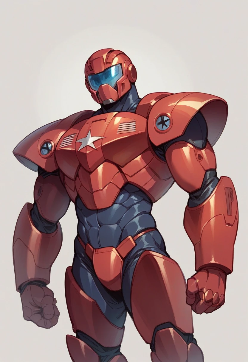 Iron man with purple and gold samurai armor