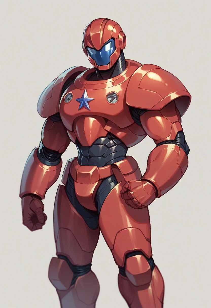 Iron man with purple and gold samurai armor