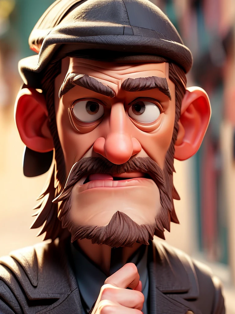 man with camera and flat hat