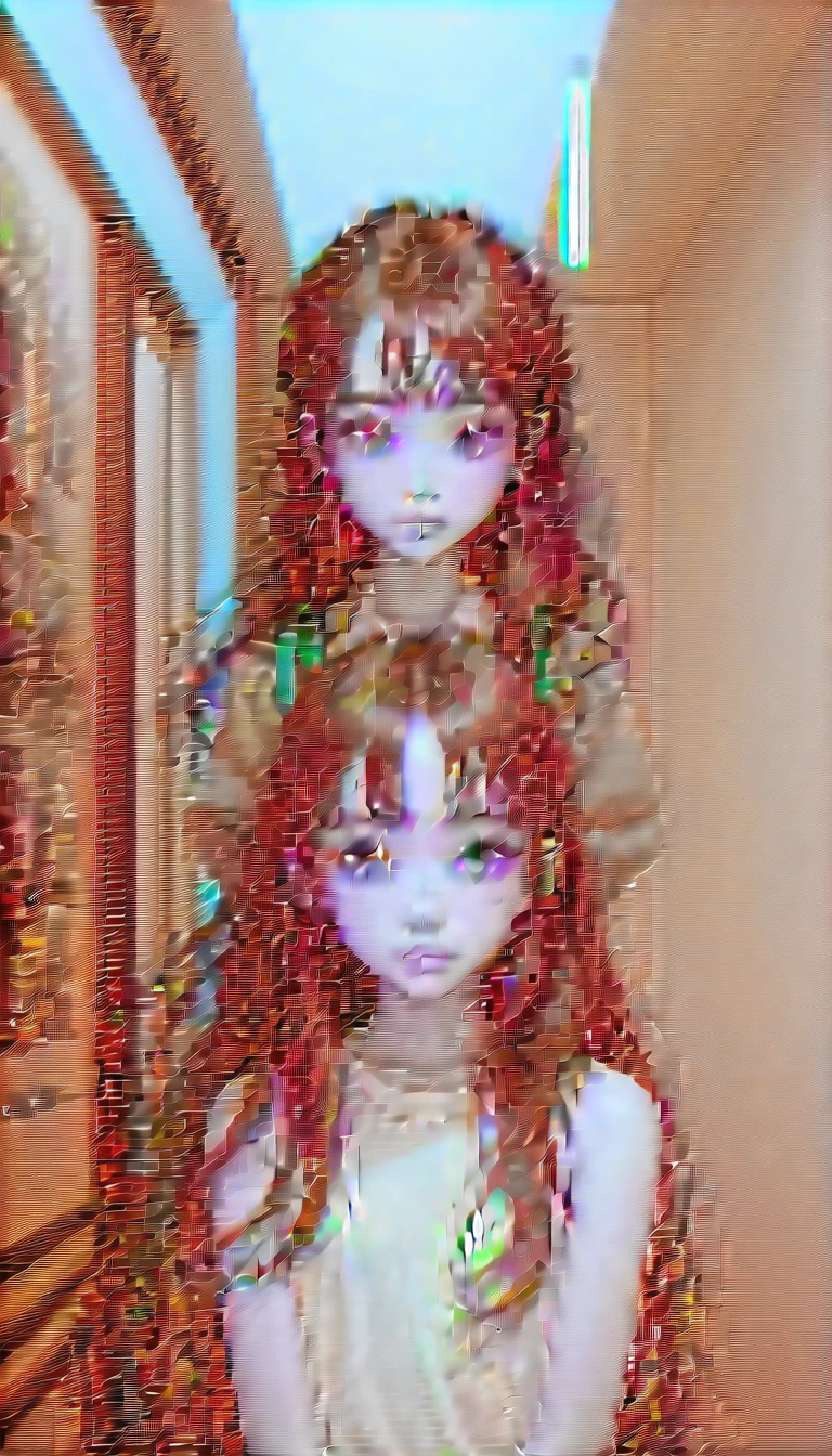(Masterpiece:1),(of the highest quality:1),(HDR:1),(1 girl:1.2),neon clothing,(grey eyes:1.1),(bright Eyes:1.2),(two tone hair:1.2),(golden and black hair:1.1),(shiny hair:1.2),(looking at the viewer:1.1),Masterpiece, Best Quality, beautiful dark skin woman , long golden hair tied in a ponytail, Short black sweater below the chest, tight leather pants, looking at the viewer, huge breasts, high-heeled shoes with golden heels