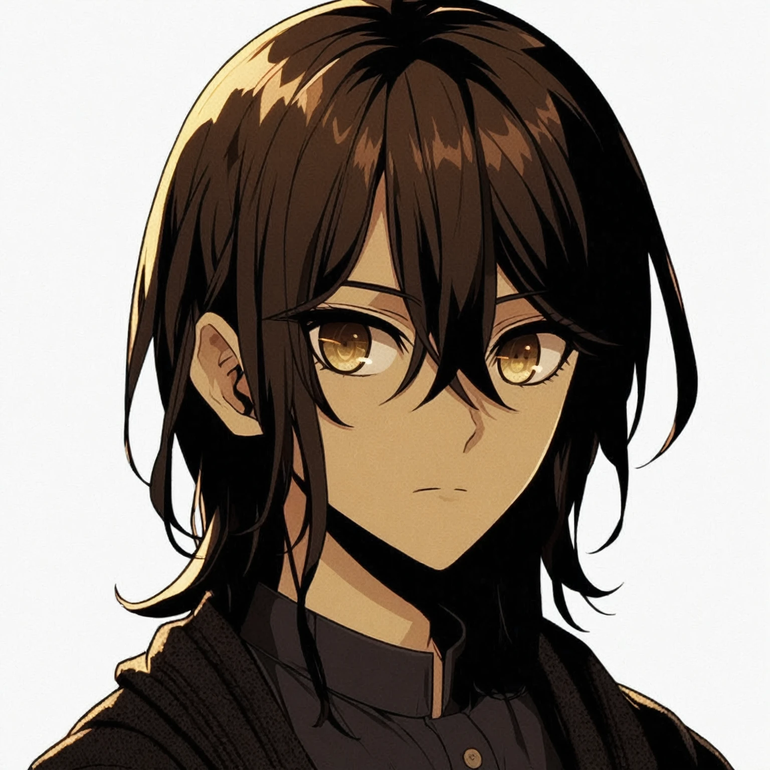 anime - style image of a man with long hair and glasses, female protagonist 👀 :8, eat and drink, Makoto, anime moe art style, inspired by Yamagata Hiro, akane owari danganronpa, female anime character, anime character detailed art, shigenori soejima illustration, retrato de Eren Yeager, female protagonist