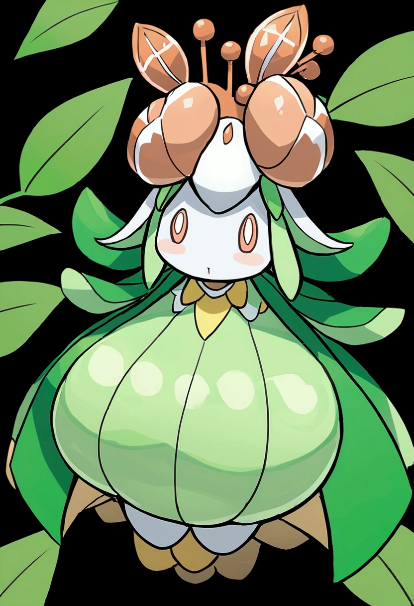Pokémon、Big Breasts、Pure white skin、No mouth、Leaf Hand