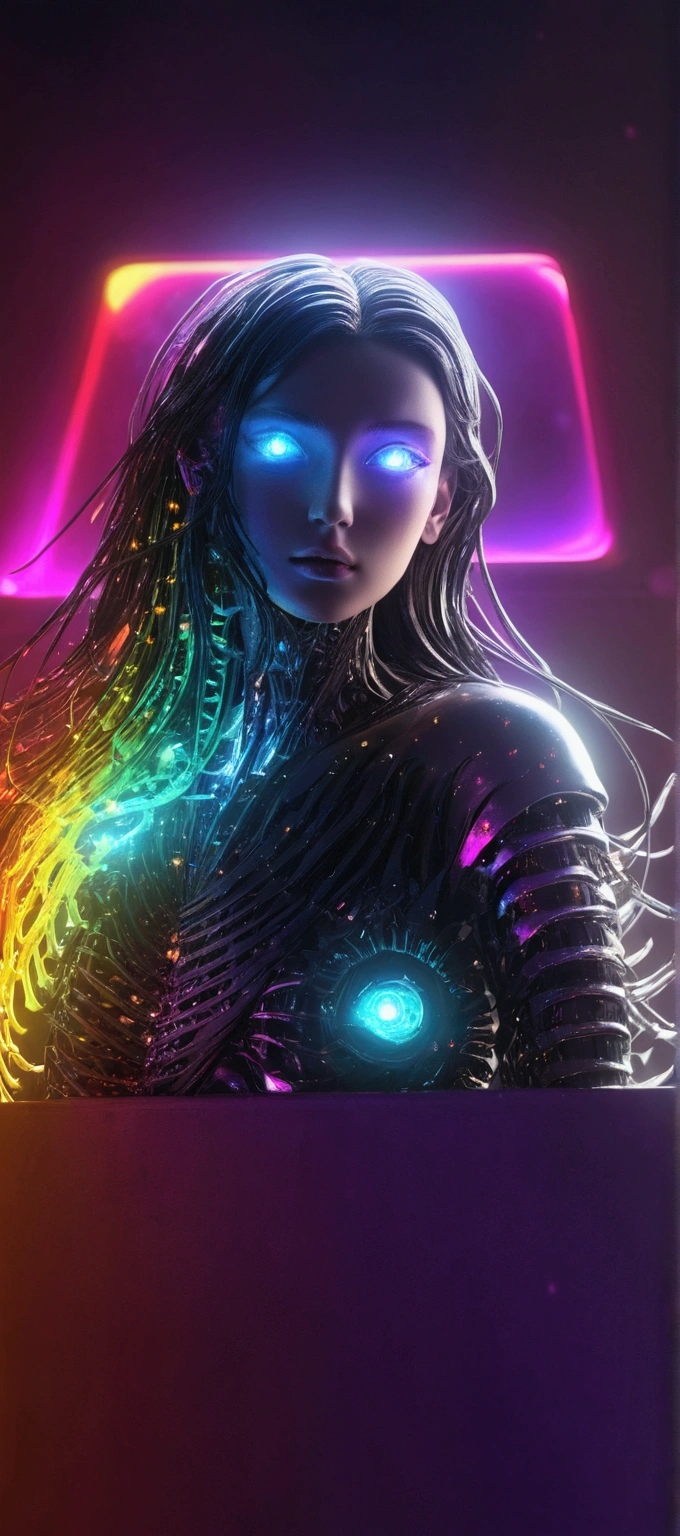 Cosmic fallen angel, Clear and bright eyes, biomechanical, Odd, gross, awesome, Very bright colors, Light particles, With bright light, Archive, Art Wallpaper, Ultra hd wallpapers