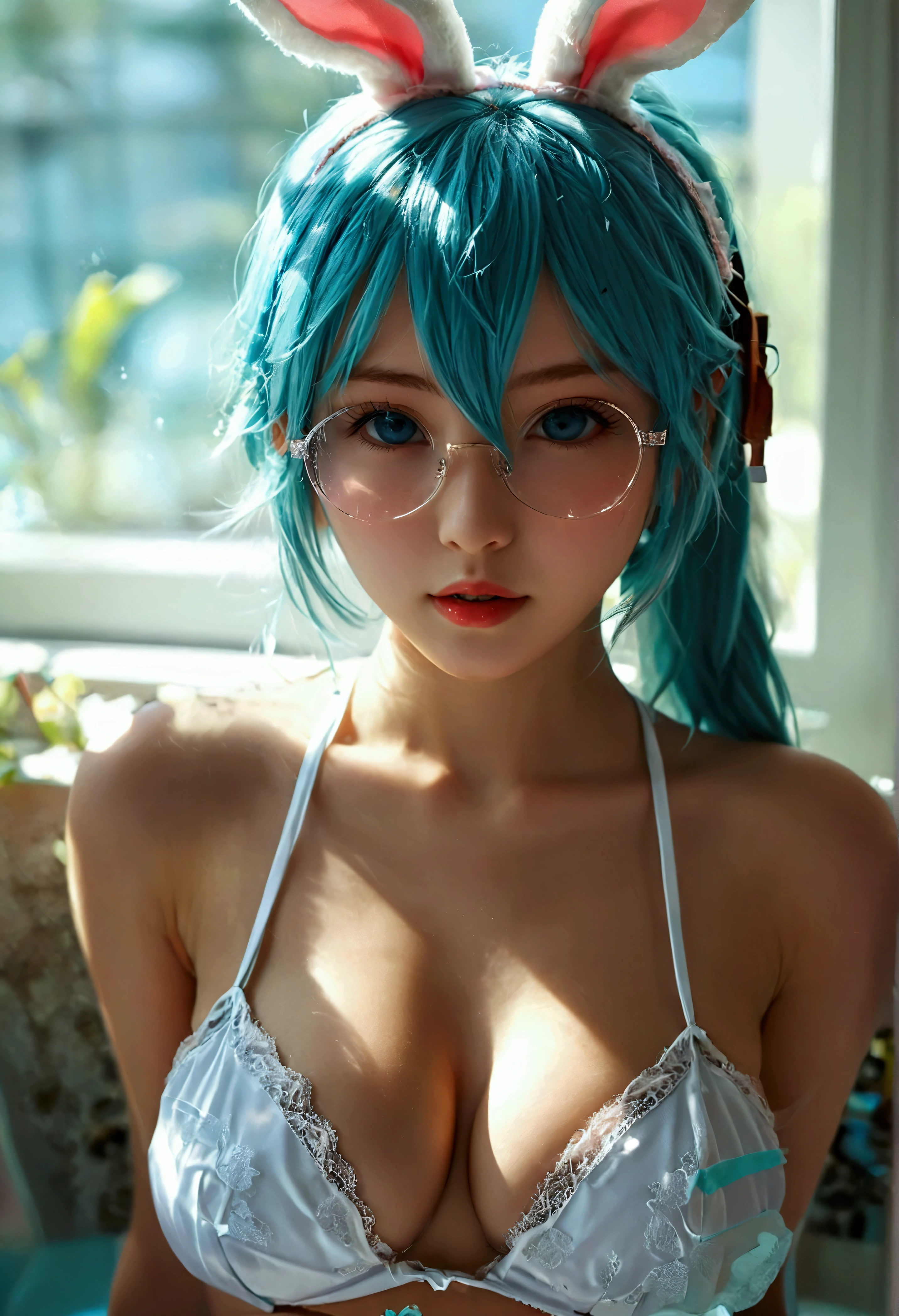 ((highest quality、8K、masterpiece:1.3))、sharp focus:1.2、beautiful woman with perfect body:1.4、slim abdomen:1.2、((layered haircut、big breasts:1.2))、(small, beautiful and hard,) 、(rainで濡れた白い下着)、(rain、street:1.2)、wet body:1.1、Highly detailed face and skin texture、 detailed eyes、double eyelid、sexy、aqua terrarium background，fantastic big aquarium，aquamarine theme