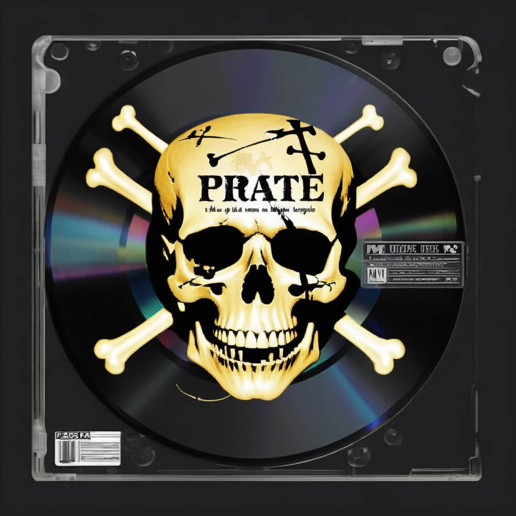 product photo cd,  cover art by Pascal Campion, title text "BAD SONGS", pirate skull and crossed bones, 