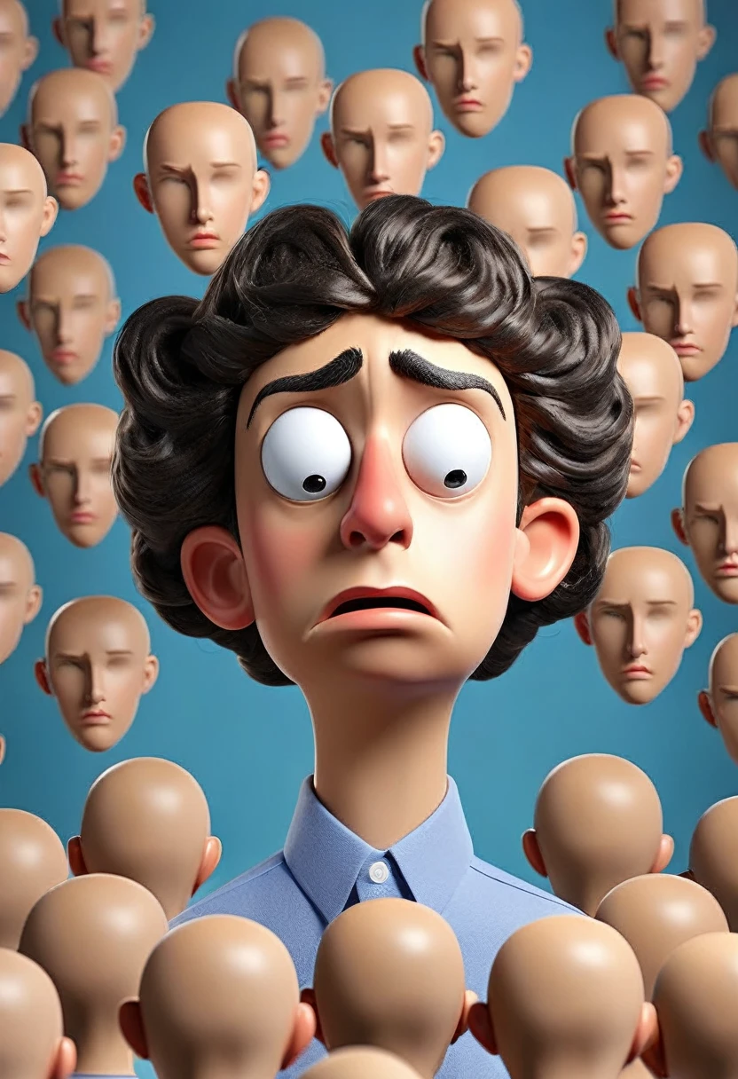 with head sticking out multiple thoughts attention deficit hyperactivity disorder