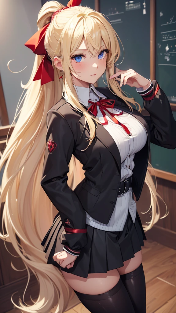 1girl, nsfw, masterpiece, best quality, slender girl with hourglass body and massive breasts, solo, pretty, cute, shy girl, ((girl wears school uniform, short pleated skirt, white blouse, Korean school uniform)), sexy, girl shows enticing breasts, ((platinum blond hair, long hair)), pink eyes, detailed eyes, beautiful eyes, delicate eyes, ((hourglass body, sexy body)), correct anatomy, correct limbs, ((massive breasts, large breasts)), juicy lips, pouty lips, [detailed background (korean school, korean high school, Seoul, south korea)]