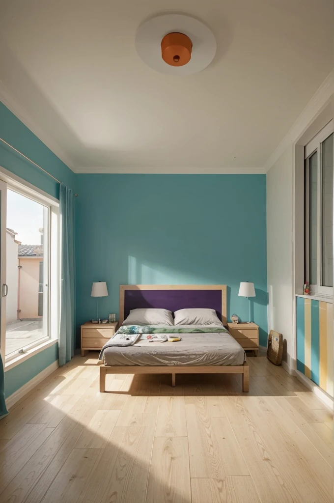 Make architectural plans for this room, a color, in measurements with meters, to drawing 