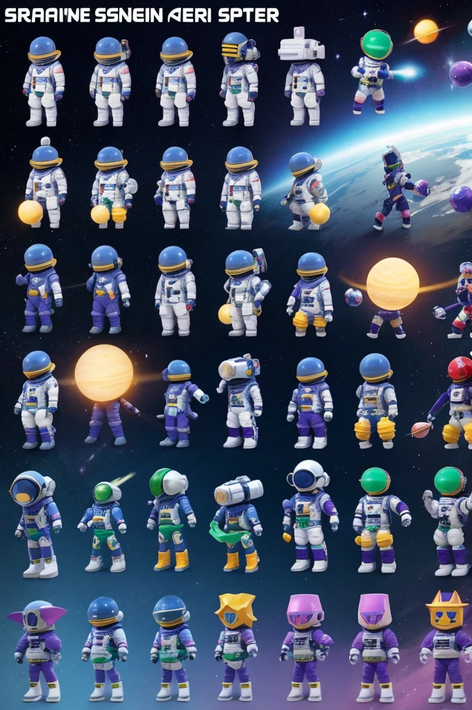 Sprite sheet space ranger