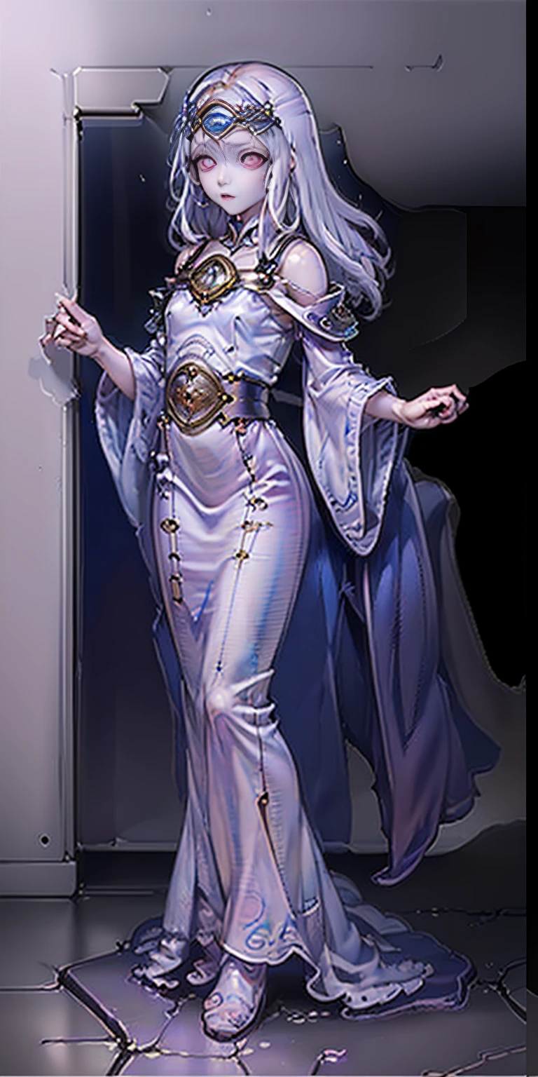 (little :1.3), (child:1.2), (Girlish body type), (masterpiece), (best quality), Exquisite visuals, high-definition, (ultra detailed), finely detail, ((solo)), ((gawr gura)), (medium hair), (white Silver hair), (gradient Blue), (beautiful detailed eyes), Kawai, loveliness, off shoulder, looking at viewer, bare shoulders, standing, ((full body)) pale skin