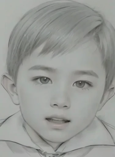 a drawing of a young boy with a tie on his neck, Caucasian face sketch, young , Expressionless boy, Face Sketch, Pencil sketch, Detailed face of asian boy, Realistically drawn faces, realistically proportioned face, Professional sketching, Small person portrait, A photo of your face, Realism drawing, Realistic Face