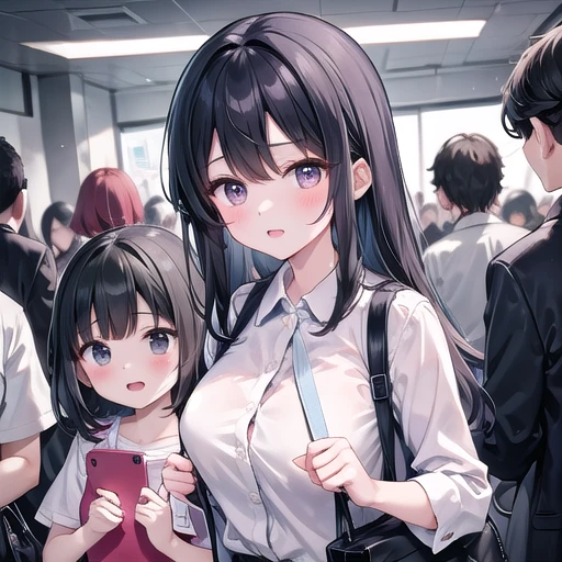 A 33-year-old female teacher and a -yeld giBe surrounded by crowds、Taking off children's underwear、Change clothes in the classroom、Fearful expression、pubic hair、Nipples