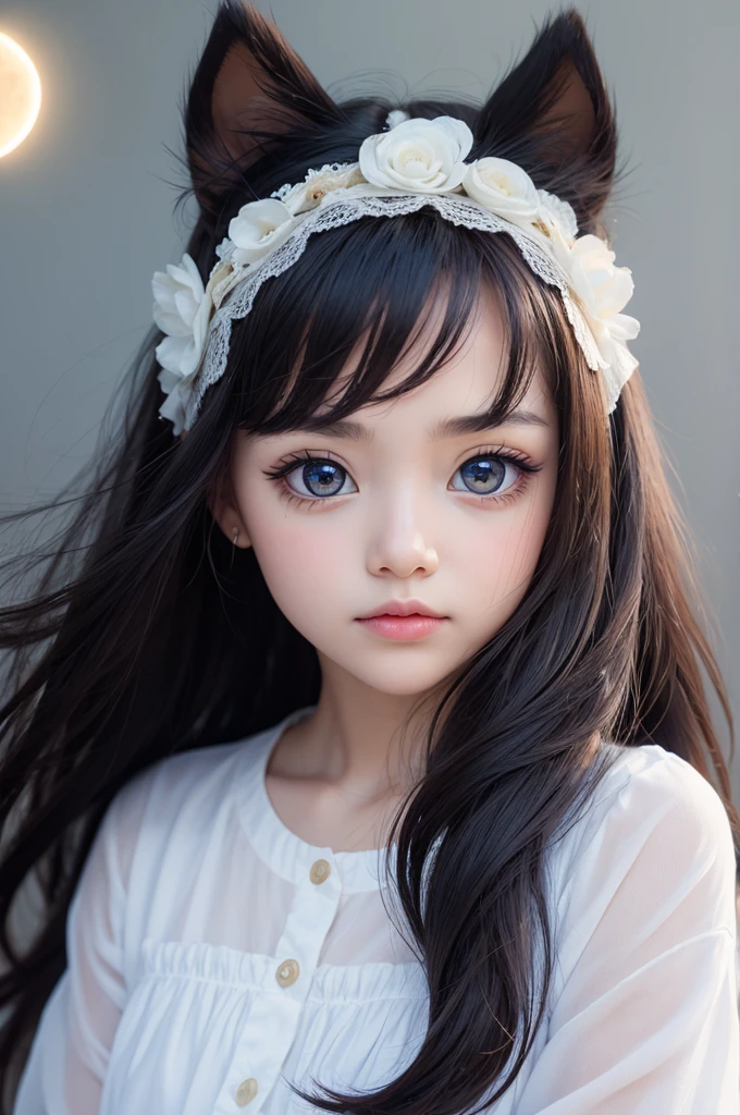 Create an eclipse with cute eyes
