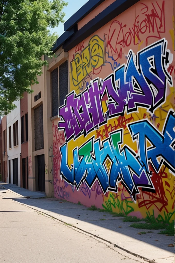 Draw graffiti that says neighborhood talent