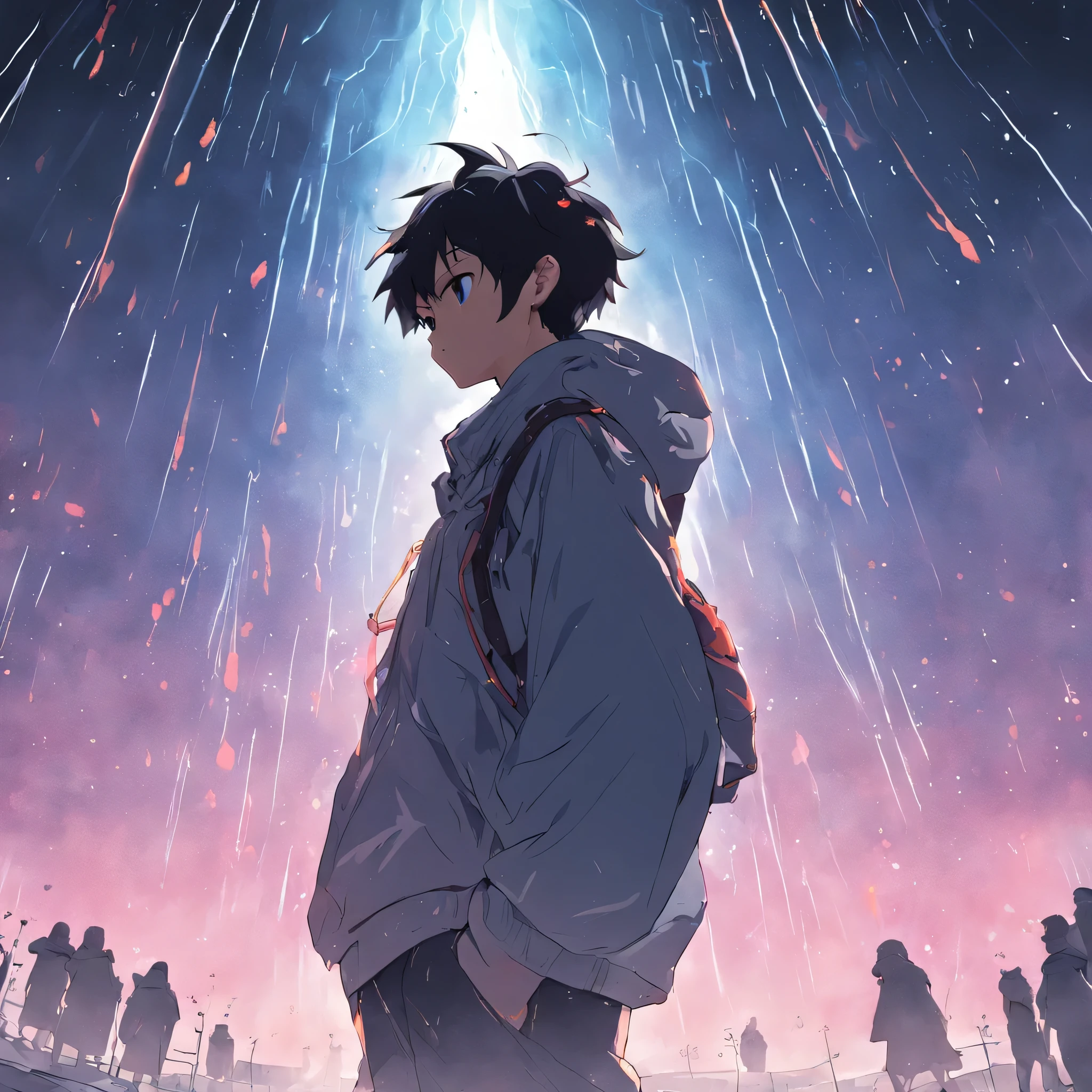 Choo lo lofi music boy standing black time white background