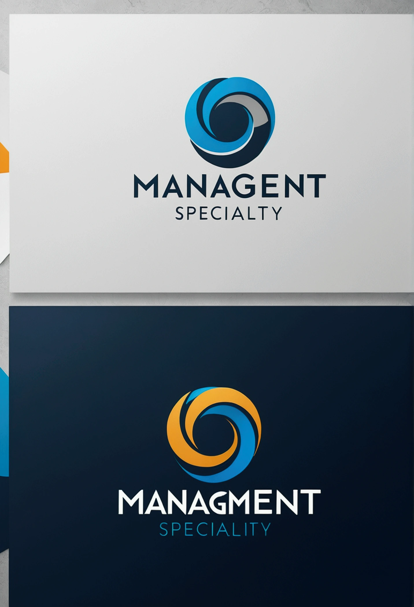 create a logo for the management specialty with AI technology