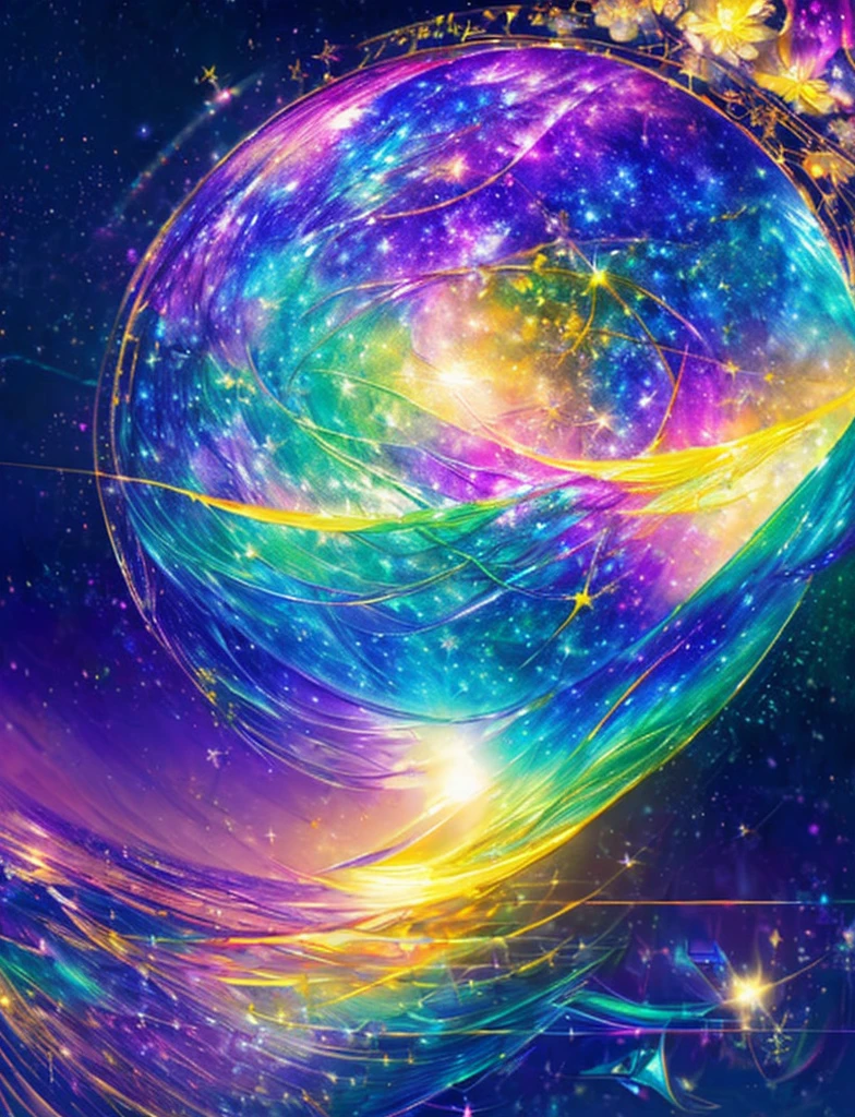 ((Supergiant pale yellow sun))((Subjective depiction of a profile looking up)、On a multicolored background、Iridescent空に星と月が描かれた川の絵、Shining skyscrapers、Shine overall、Concept art inspired by Tosa Mitsuoki、pixiv contest winners、Highest quality、Fantasy art、Beautiful anime scene、Bright Moon、moonlight star environment、Dream painting、Anime Background Art、Fantasy Landscape Painting、Fantasy Knight、Anime Background、Background artwork、wonderful芸術、Atmospheric anime、Starry Sky、Detail enhancement、, Vibrant colors, Rainbow and sunshine shining.16K, Ultra-high resolution, Iridescent、to be born,wonderful ,future、Iridescent、The world 30 years from now。