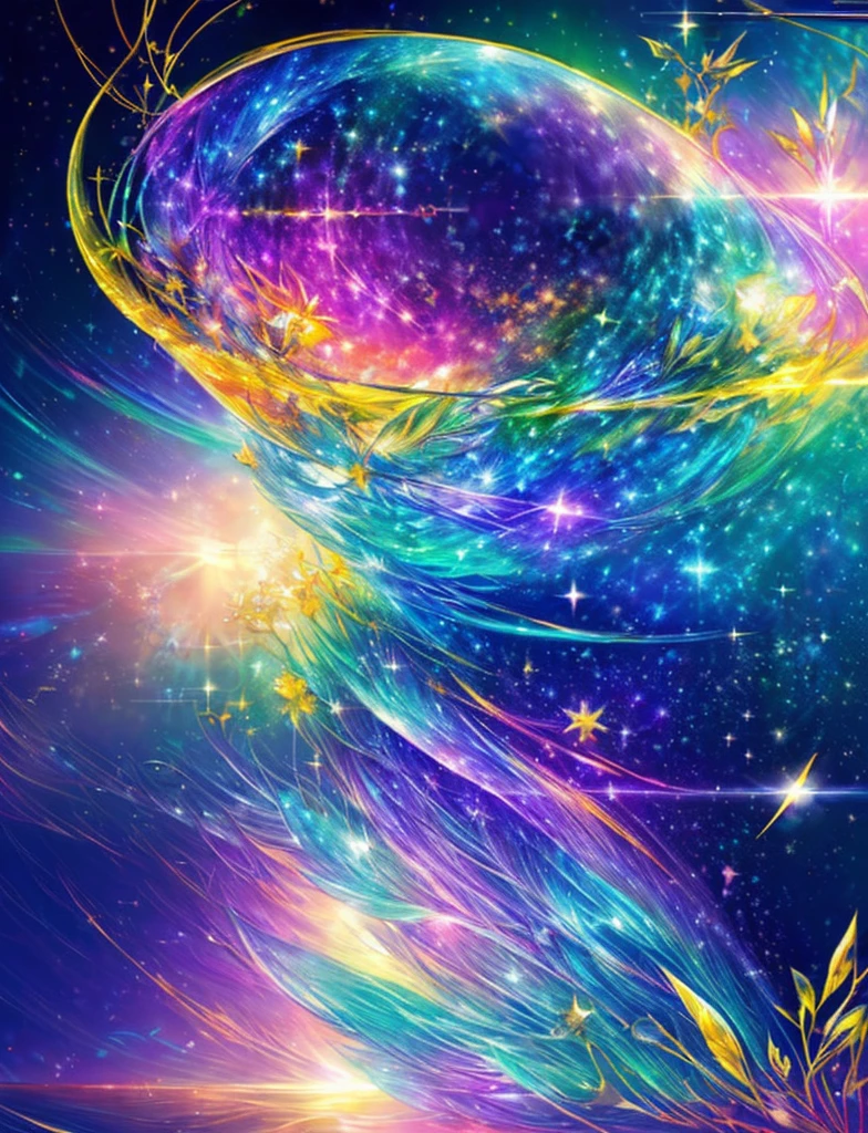 ((Supergiant pale yellow sun))((Subjective depiction of a profile looking up)、On a multicolored background、Iridescent空に星と月が描かれた川の絵、Shining skyscrapers、Shine overall、Concept art inspired by Tosa Mitsuoki、pixiv contest winners、Highest quality、Fantasy art、Beautiful anime scene、Bright Moon、moonlight star environment、Dream painting、Anime Background Art、Fantasy Landscape Painting、Fantasy Knight、Anime Background、Background artwork、wonderful芸術、Atmospheric anime、Starry Sky、Detail enhancement、, Vibrant colors, Rainbow and sunshine shining.16K, Ultra-high resolution, Iridescent、to be born,wonderful ,future、Iridescent、The world 30 years from now。