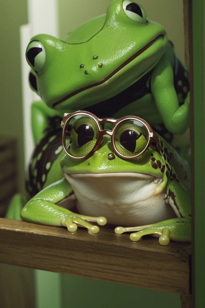 Frog with glasses 