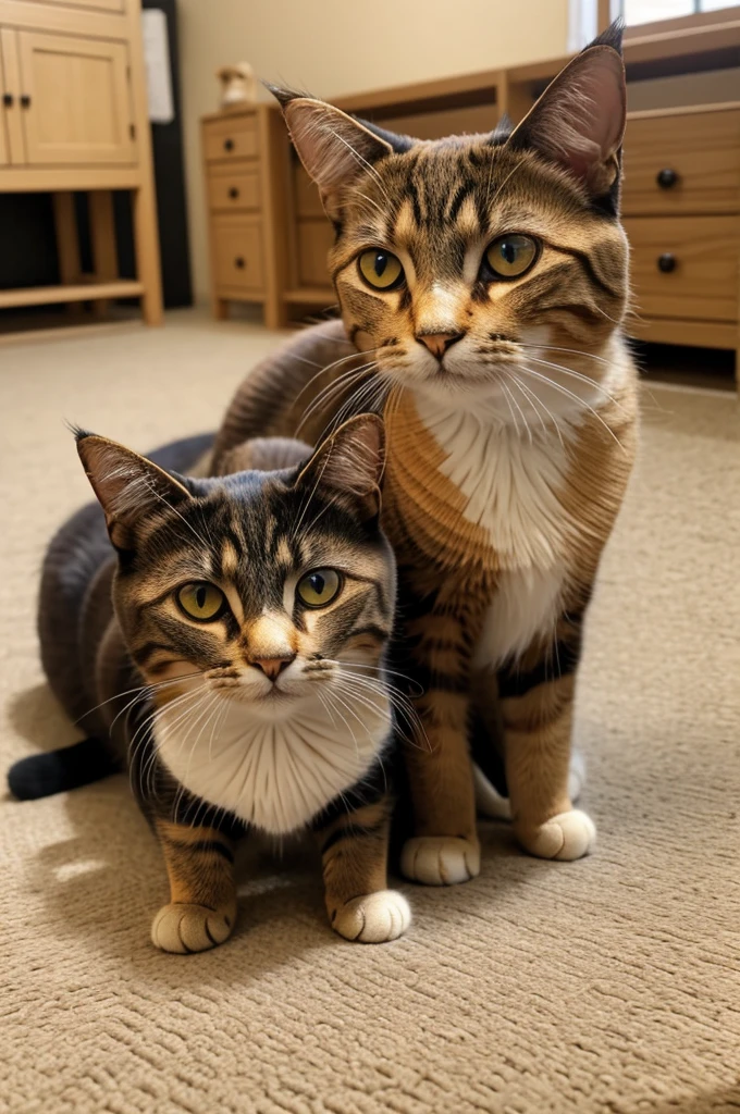 Create a real khao manee cat sitting and staring cutely