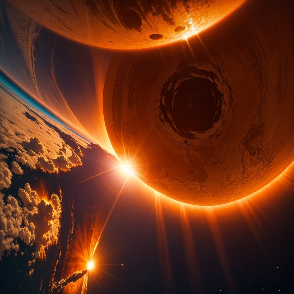 photo of the sun seen from space