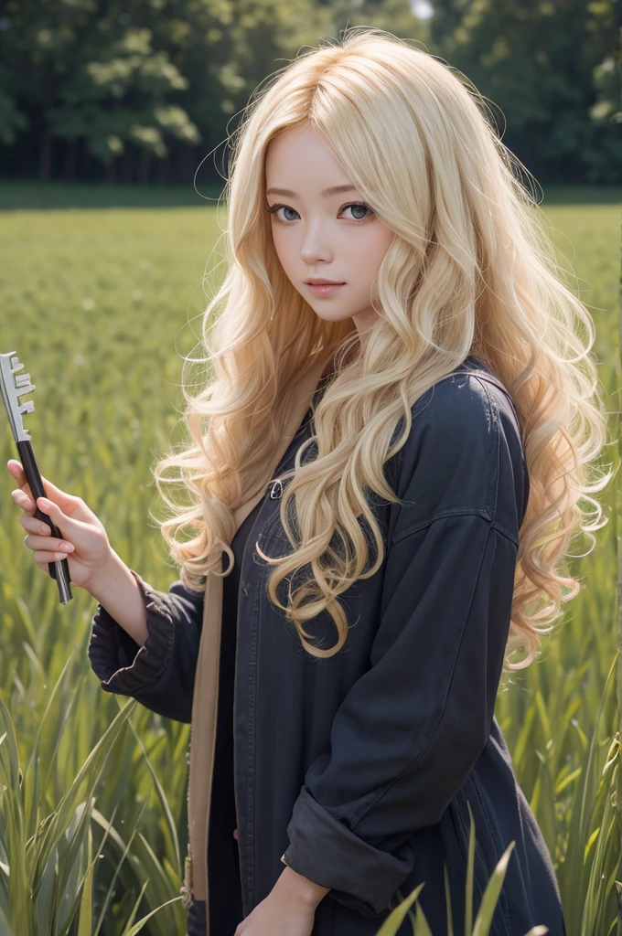 open field, take keys, stele, firefly, curly blonde hair