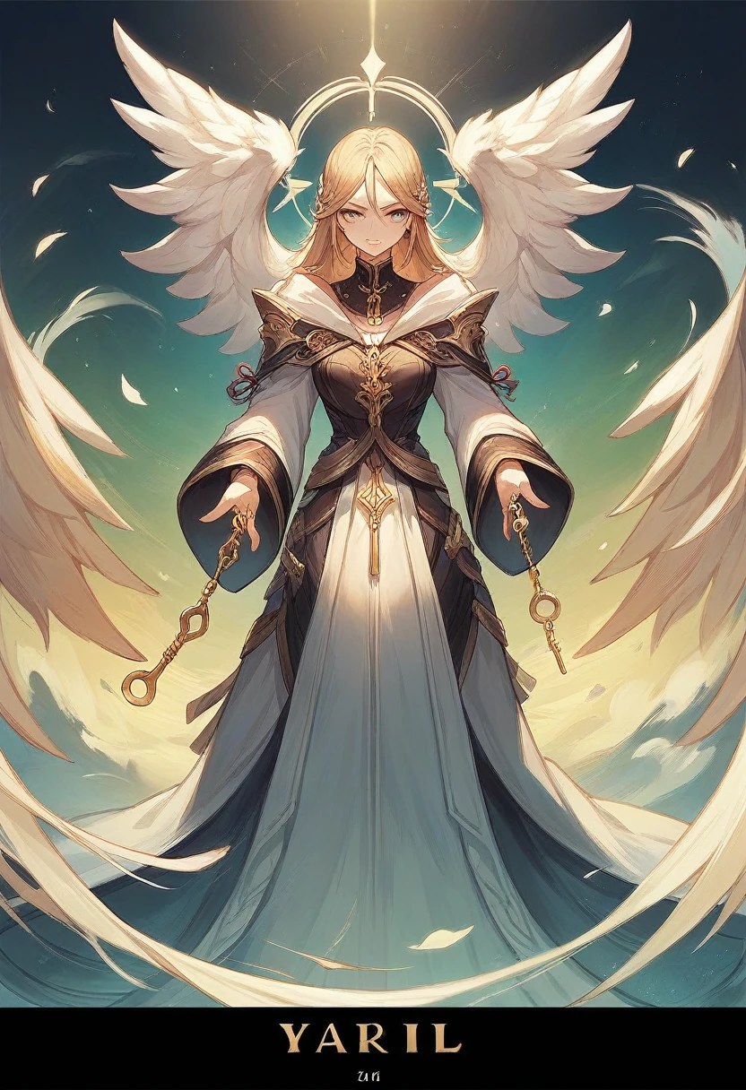a and an angel, Concept Art, Official Art, epic anime artwork, arte the fan, key art,