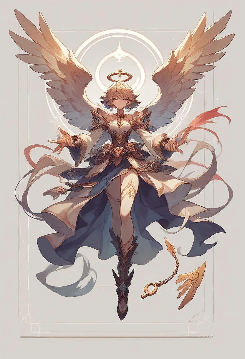 a and an angel, Concept Art, Official Art, epic anime artwork, arte the fan, key art,