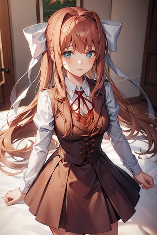 monica with maid's dress
