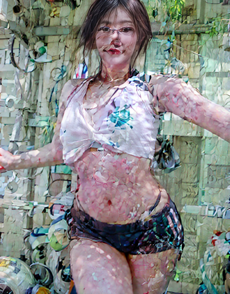 y Hindi woman, sexose, Highly detailed CG Unity 8k wallpaper, of the highest quality, masutepiece, Realistic, photographrealistic, Very detailed beautiful Hindi girl,(((Bery short hair)))、cleavary sweaty) , Round eyes, ((You can see the shape of the nipple throughlothes))、viewer, blush, Smile, ((Tall pretty Hindi woman))、((Vertical navel))、Parted lips, full body photographed , Tank top , Lewd sportswear ,((ting))、 squatt, (((Thin sportswear)))、sports gym、erect through、Muchimuchital photography、((((Taken from below))))