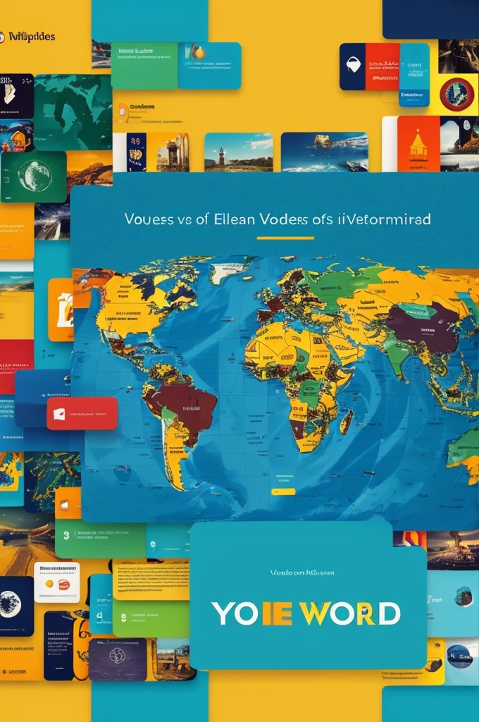 Create a cover image for your YouTube channel "Voices of the World". The channel shares diverse stories, as Reddit reports, animal tales and relationship stories.
Elementos visuais:
Global Theme: Use icons from different cultures.
Stories Icons: Include symbols like a book, a heart and animal silhouettes.
Typography: Clean and modern font for the title "Voices of the World".
colors: Warm shades of blue, green and touches of yellow.
texto:
Title: Voices of the World
Estilo:
Professional and Clean Welcoming and Inclusive Dimensions:
2560 x 1440 pixels (YouTube cover image)