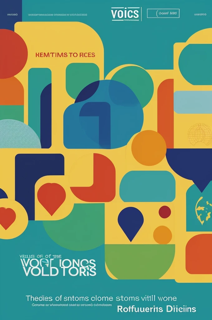 Create a cover image for your YouTube channel "Voices of the World". The channel shares diverse stories, as Reddit reports, animal tales and relationship stories.
Elementos visuais:
Global Theme: Use icons from different cultures.
Stories Icons: Include symbols like a book, a heart and animal silhouettes.
Typography: Clean and modern font for the title "Voices of the World".
colors: Warm shades of blue, green and touches of yellow.
texto:
Title: Voices of the World
Estilo:
Professional and Clean Welcoming and Inclusive Dimensions:
2560 x 1440 pixels (YouTube cover image)
