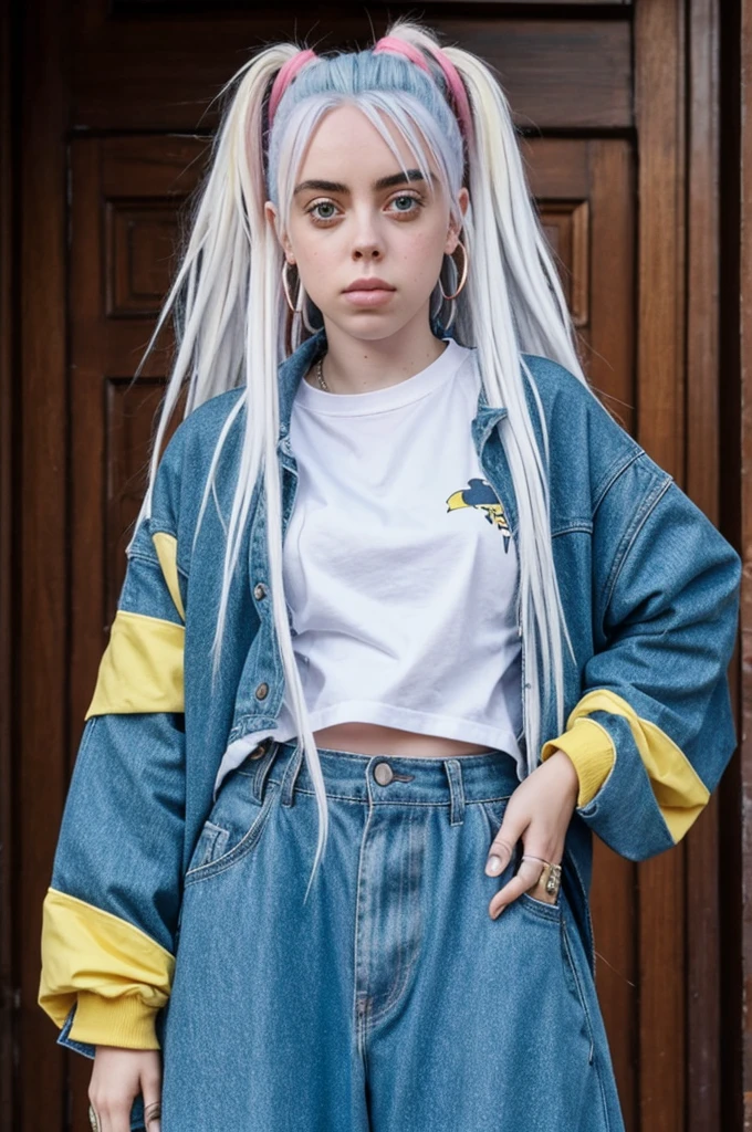 Crea a billie eilish con poca ropa
