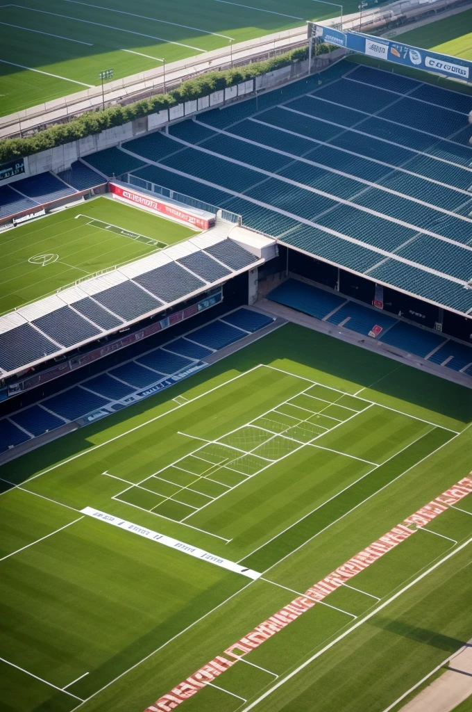 Creates an image of a coquettish football field