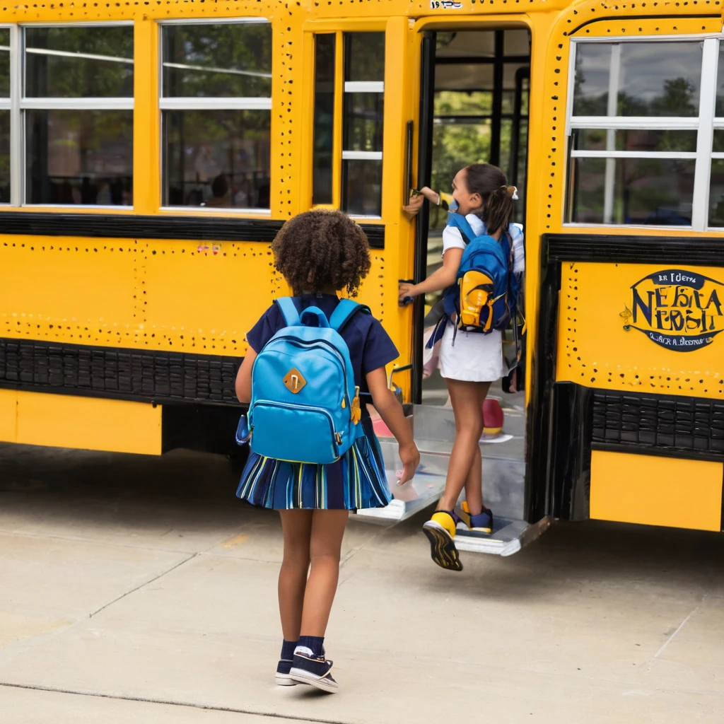 First Day at a New School
"Tell the story of a new student experiencing their first day at a new school. How do they feel? What do they see and do? How do they adapt to the new environment?"