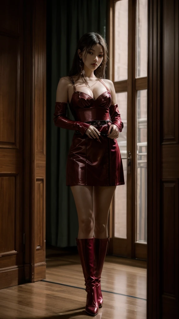 (photoshot:1.3), high détail, open, 1 girl, standing alone, red sash, redgown, (acclaimed, seducer, captivating, exciting, marvelous, impressive:1.3), (trends on artstation:1.3)