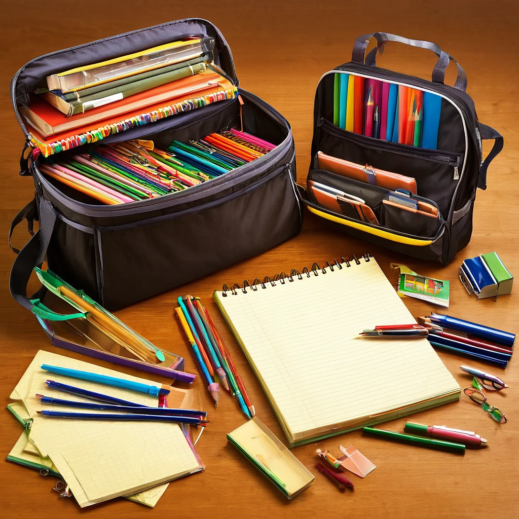 Preparing Stationery and Books
"Imagine a preparing their stationery and books to go back to school. Describe this process, including choosing a school bag, notebooks, and their favorite stationery items."